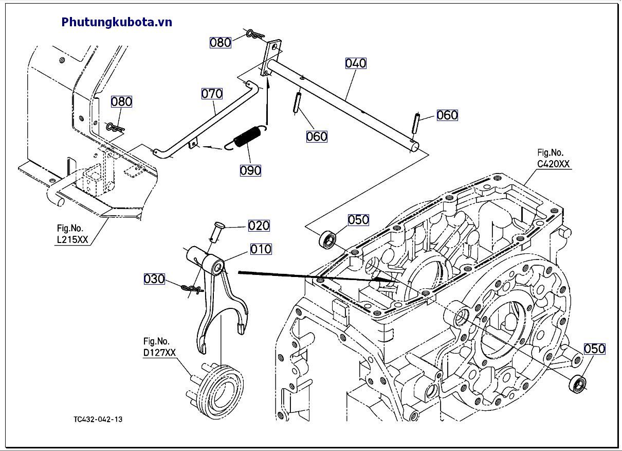Chạc gạt khóa bộ vi sai
